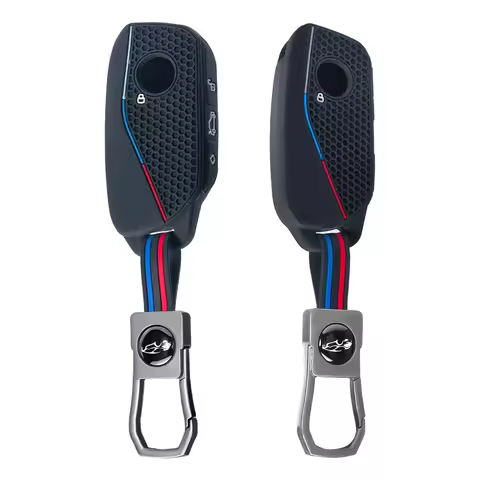 Silicone Keychain For BMW IX I5 I7 XM X1 X2 X5 X6 X7 3 5 7 Series Remote Car Key Fob Case Cover Shel