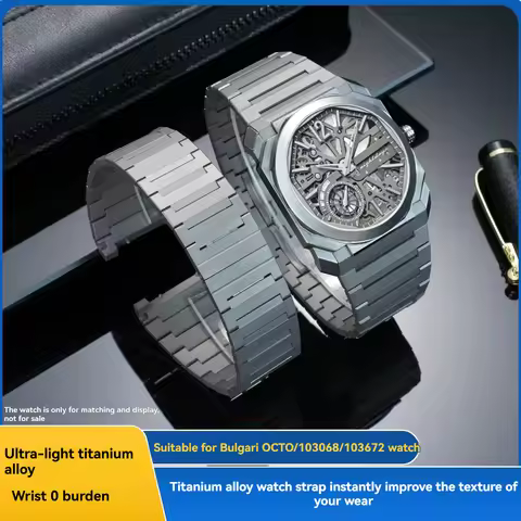 For BVLGARI Titanium Bracelet OCTO Series 103467 103297 Modified High Quality Solid Titanium Watch S