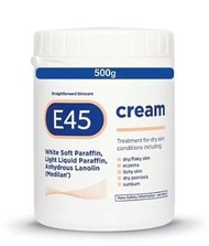 E45 Dermatological Moisturising Cream for Dry Skin & Eczema - 500g 英國代購 只限本月 25年8月