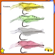 [Fx] Fishing Lure Set  10Pcs 4CM Soft Shrimp Bait with Barb Hook Glow-in-the-Dark Fishing Lures for 