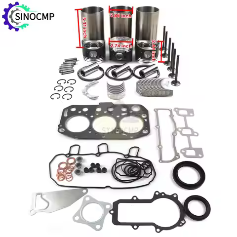 3TNV70 Engine Overhaul Rebuild Kit For John Deere Yanmar Engine 3TNV70 Excavators Loaders Truck Repa