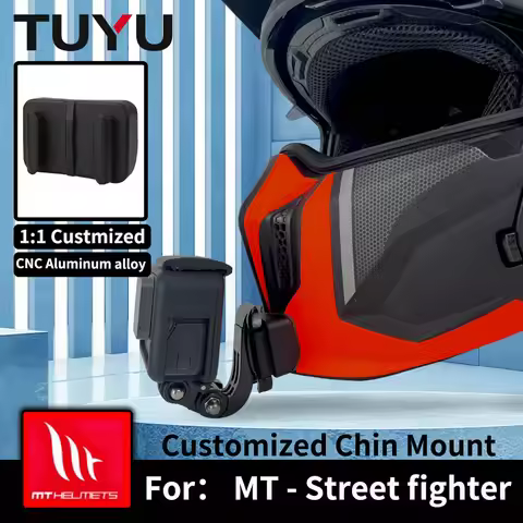 For MT Street fighter Thunder 4 3SV ATOM KRE Customized Motorcycle Helmet chin Mount for GoPro Insta