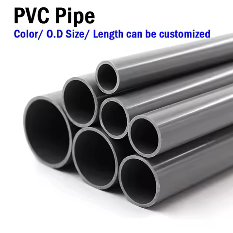 2pc 50cm Long Grey PVC Pipe O.D 20~110mm Garden Watering System PLASTIC TUBE irrigation pipe connect