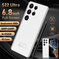 【พร้อมเดิม】โทรศัพท์เดิม S22 S22Ultra พิเศษ6.8นิ้ว Hp 16G RAM 512G ROM 16MP 64MP 6800Mah โทรศัพท์มือถ