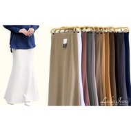 (S - 6XL)skirt executive office gladys topgirl skirt kerja plus size office plain A line kain skirt 