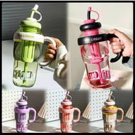 Ins Style Water Cup 1200ML High-looking straw kettle cute sports water cup Outdoor Travel Kettle 冰霸杯