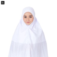 Bella Ammara Telekung Sharifah White Free Size XS-XXL Cooling Material Cotton Rayon high quality