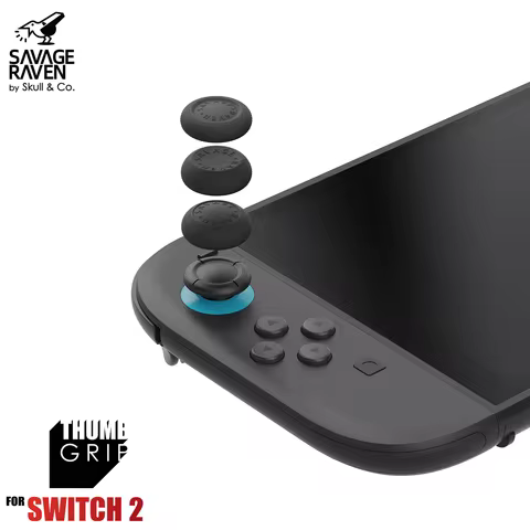 Savage Raven by Skull & Co. Joystick Cap Thumb Grip Set FPS CQC Thumbstick Cover for Nintendo Switch