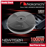 Nakamichi NBW1150A - 11 inch Spare Wheel Active Subwoofer | Spare Tire Subwoofer | Woofer Kereta | C