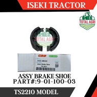 Brake Assy Shoe Iseki Tractor TS2210 CRR Brand Part ::9-01-100-03