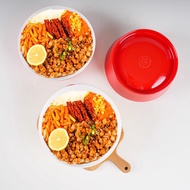 Risotto fried rice bowl two-color melamine melmac bowl Low-cut flat bowl commercial pig wrist rice