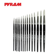 พู่กัน PYRAMID สำหรับสีน้ำและอคริลิค ขนสังเคราะห์ ปลายแหลม #6201R