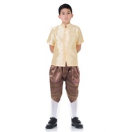 ชุดไทยเด็กชาย ชุดราชปะแตนเด็ก ชุดพี่หมื่นเด็ก ชุดราชปะแตนเด็กแขนสั้น ชุดลอยกระทง Thai Costume Thai dress for Boy