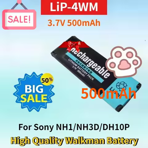 New LiP-4WM 3.7V 500mAh Rechargeable Lithium-ion Battery for Sony RH1 EH1 NH3D NH1/NH3D/DH10P MJ97 H
