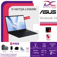 ASUS Vivobook 14 X1407QA-LY069W (SNPN X1 26/16GB/1TB/14"FHD/ADRENO/W11H) 2Years warranty