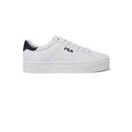 FILA | รองเทาผาใบผหญง Wheela รน Court Deluxe Bold สขาว นำเงน แดง นำหนกเบา ใสสบาย เหมาะสำหรบทกวน