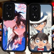 Black Casing for OPPO A60 A98 A38 A78 A17K A18 A17 A58 5G H23 Detective Conan