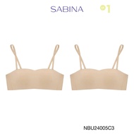( Set 2 ชิ้น ) [Online Exclusive] Sabina Pretty Perfect Level 1 เสื้อชั้นใน ไร้ตะเข็บ ไร้โครง รหัส N