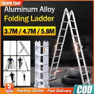 Multipurpose Aluminium Ladder 20 Steps(5.8meter)- 12Steps(3.7meter)Heavy Duty Multipurpose Step Foldable Folding Tangga