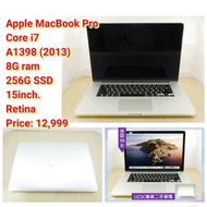 Apple MacBook Pro Core i7 A1398 (2013) 8G ram 256G SSD 15inch. Retina Price: 12,999