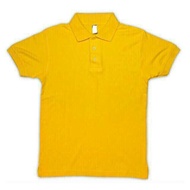 Kid’s Yellow Plain Polo Shirt Children School Sport Day Collar Baju Budak T-shirt Kuning Kolar Koson