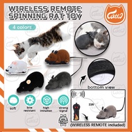 CATTO Novelty Wireless Electric RC Flocking Rat Toys Pet Cat Play Remote Control Mouse Pet Cat Toy C