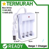 BATTERY CHARGER Universal USB CHARGER 3 Slot Output Battery CHARGER Adapter For AA / AAA Batteries R