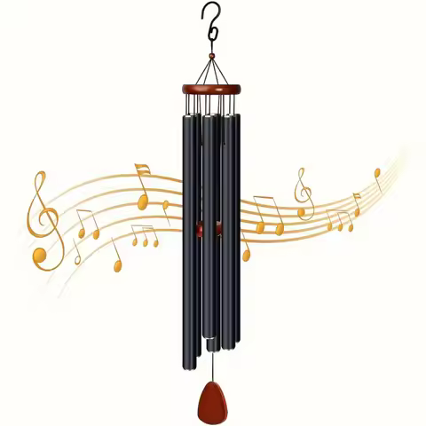 [25" Deep Tone Aluminum Chimes] "Etherial" 25" Deep Tone Aluminum Wind Chimes - Perfect For Porch & 