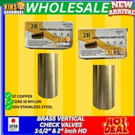 Brass Vertical Check Valve 1-1/2 and Vertical Check Valve 2inch