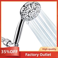 High Pressure Handheld Shower Head 4.3Inch, 6 Spray Settings with Handheld, Stainless Steel Hose and Adjustable Bracket Factory Outlet