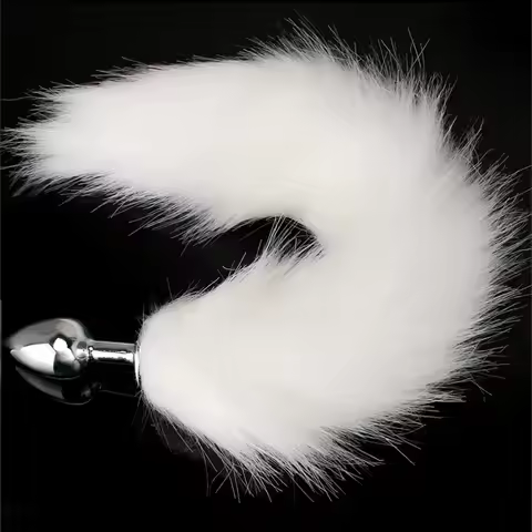 Fox Tail Anal Plug Prostate Massager Stainless Steel Butt Plug Tail Insert Stopper BDSM Sexual Anima