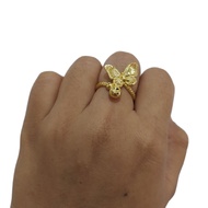 Cincin Kupu Kendari Polos Emas  Titanium 22K