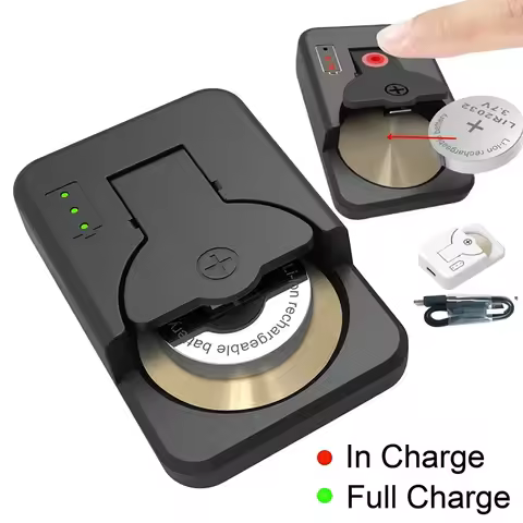 Protable Button Battery Universal Charger 4.2V Smart Type-C Rechargeable Lithium For LIR1025/1220/12