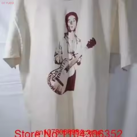 Woodie Guthrie T shirt Size Large Billy Bragg Two Sided vintage Washed graphic Casual Stretched Soft