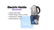 Electric Kettle Micromatic MCK 1800 1.8L High-quality Electric Kettle