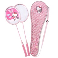 Kitty Cat Badminton Racket Girl Pink Cute Racket Adult Badminton Racket Student Racket Practice Racket