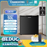 Changhong Kulkas Mini Bar (Refrigerator) Lemari Es Kapasitas 50 Liter CBC 50 (semi auto defrost) (adjustable door bisa di buka dari kanan ke kiri) (kulkas simple minimalis) (freezer yang terpisah) (Tidak bising)