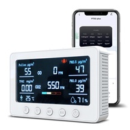 Air Quality Monitor Indoor Monitor Detect (PM2.5, PM10, CO2, VOC,  Humidity, Temp) Free Data Export 