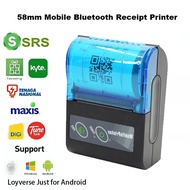 2inch Mobile Receipt Printer Wireless Bluetooth Thermal bill Printer ( No charger)