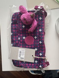 全新 Kipling VEKA / BASIC 星星肩背包 粉紅大猩猩吊飾