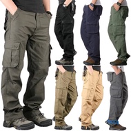 Cargo Pants Men Six Pocket [Boleh Pakain Talih Pingang Working Tactical Six Pocket Cargo Pants Size 