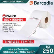 BARCODE LABEL THERMAL STICKER 100X150MM | 10X15CM - 100 LEMBAR