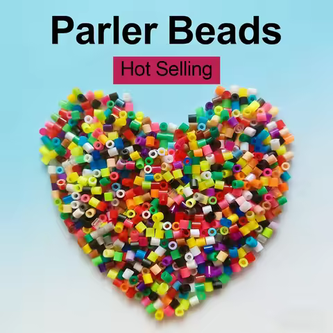2.6mm Bulk Yellow Color Series Perler Beads Refill Pack - 1000/5000pcs Fusible DIY Art Craft Fuse Be