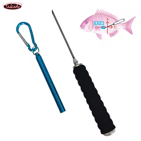 TAKEDO 22CM 35G Fish Deflating Needle Reducing Air Pressure Tool Fish Maw Needle Awl Deep Sea Fishin