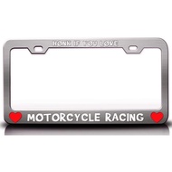 HONK IF You Love Motorcycle Racing Metal Car SUV Truck License Plate Frame Ch i21