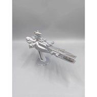 3D Printing Model Aircraft Salami Class Cruiser, Earth Federal Army, Bright Silver Plastic [18cm], A