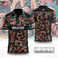 Malaysian Male Dress Design Sublimation Black Polo Shirt Short Sleeve Football Jersey Dress cheap Plus Size Unisex Casual Sublimation T Shirt Raya