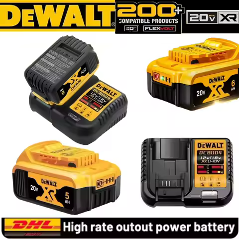 Original DeWalt 6Ah/5Ah 20V battery replaceable DCB184 DCB200 DCF892 DCF845 DCF850 DCF911 DCD800 DCD