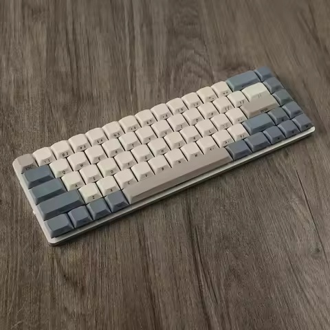 YMDK 127 Retro Gray Ultra-thin Thin MX PBT Keycap Side Printing Dye for Nuphy 61/64/75/87/96/104 Mec