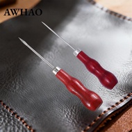 [AWHAO] Sewing awl, with wooden handle, shoe repair awl, tool, hand sewing machine for